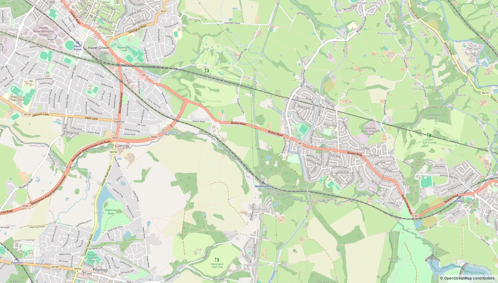 High Lane Map