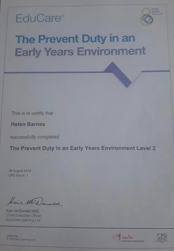 Certificate in Prevent Duty